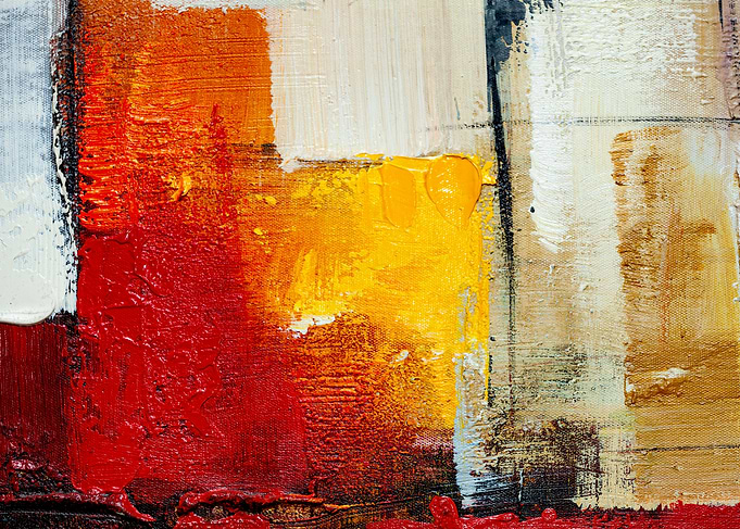 Abstract Painting with Warm Colors
