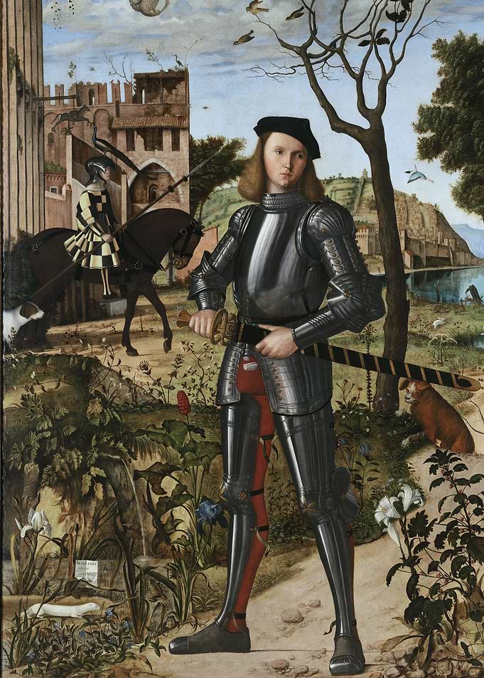 Knight in Armor Landscape Painting