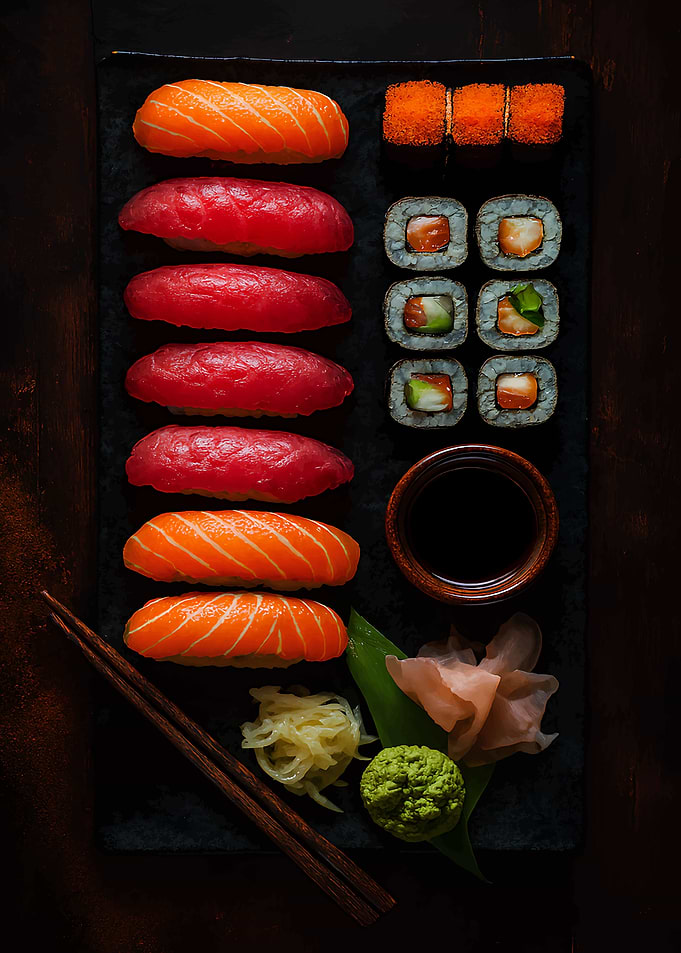 Sushi Platter with Nigiri and Rolls