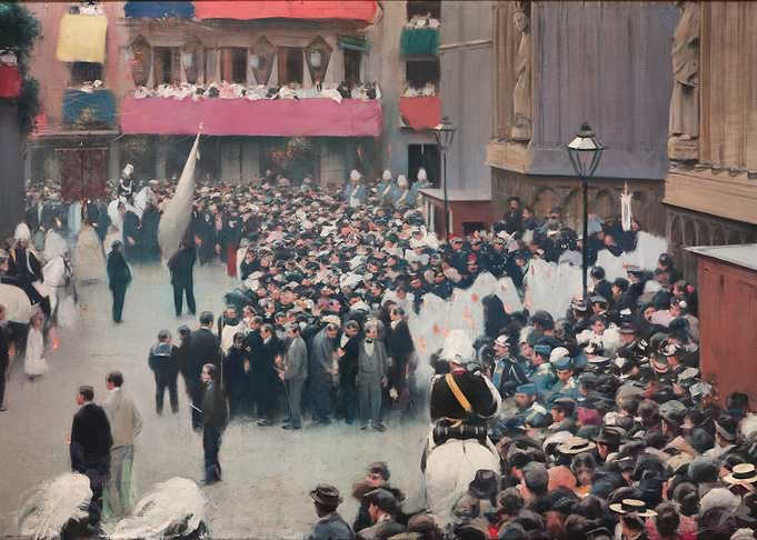 Crowd Scene Painting