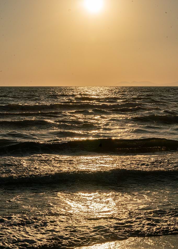 Golden Sunset Waves – Ocean Fine Art Photography Print
