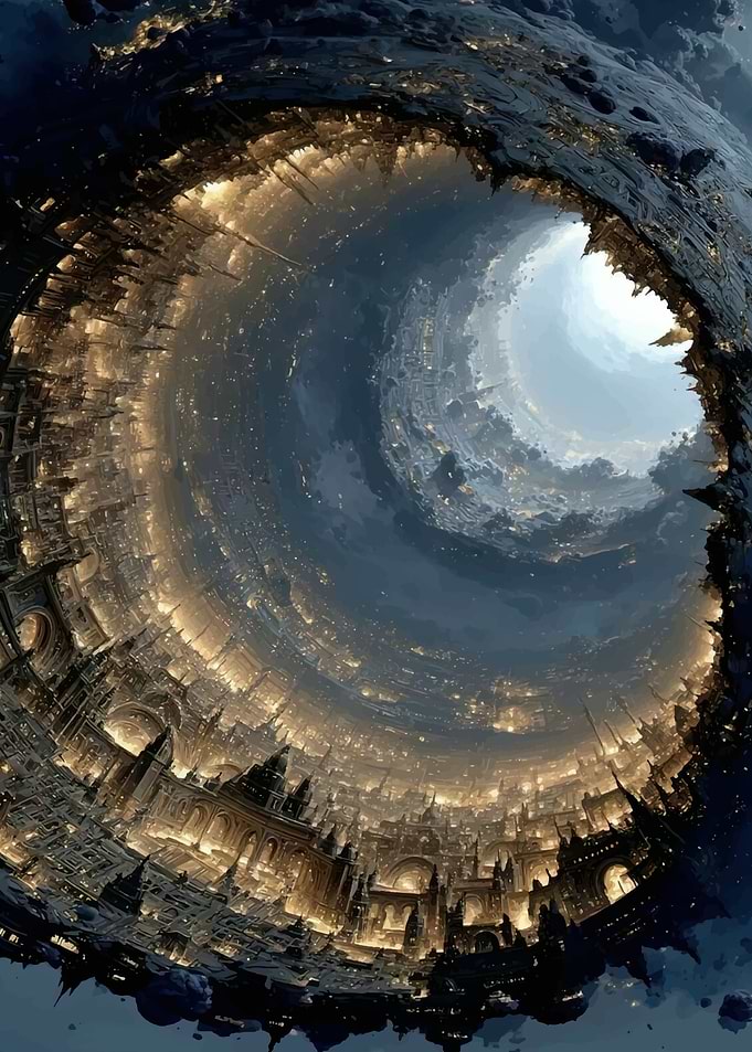 Cityscape in a Tunnel