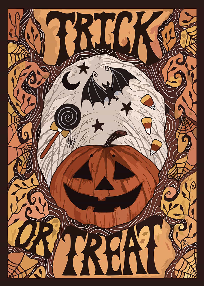 Trick or Treat Halloween Illustration
