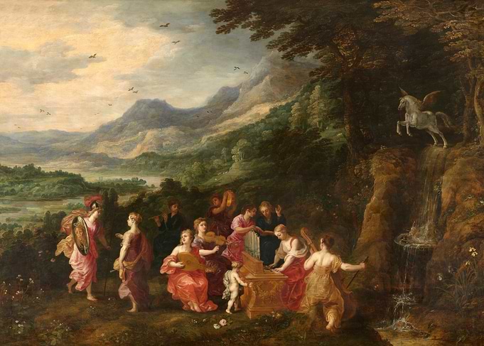 Allegory of Music with Pegasus Painting