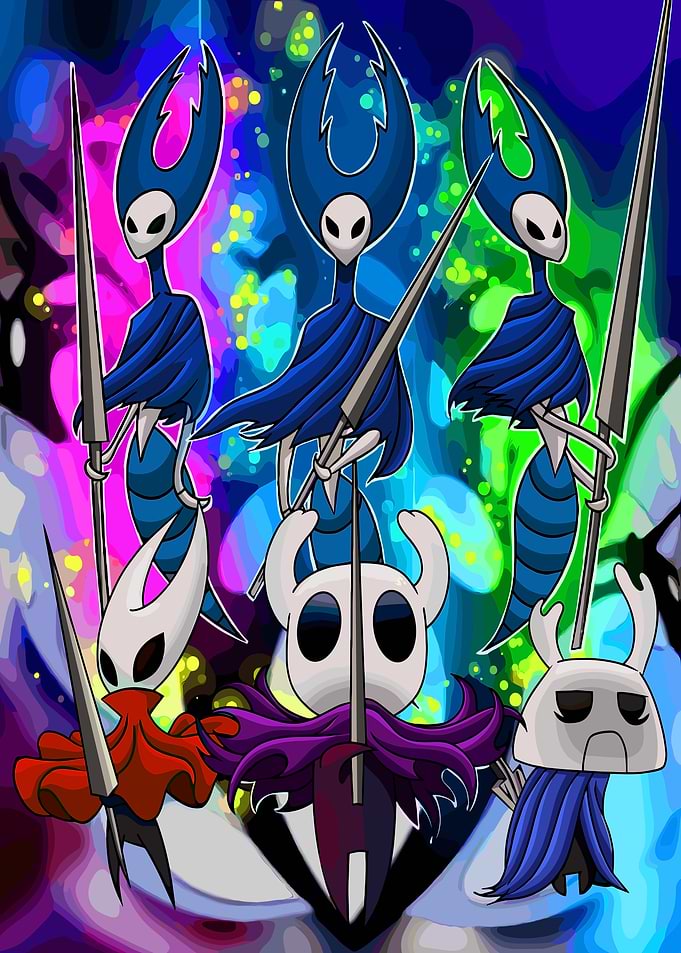 Hollow Knight Characters Group Illustration