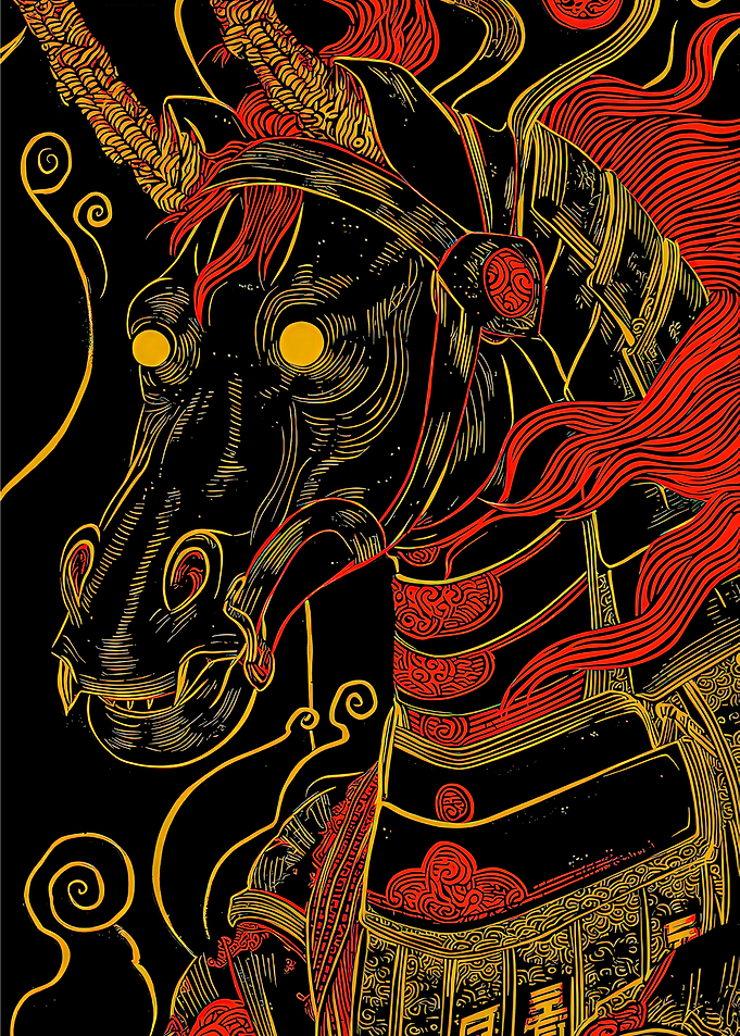 Armored Unicorn Illustration