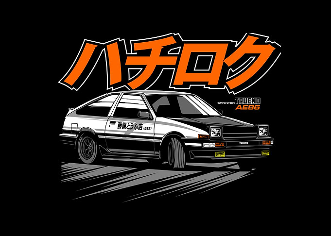 Toyota Sprinter Trueno AE86 Illustration
