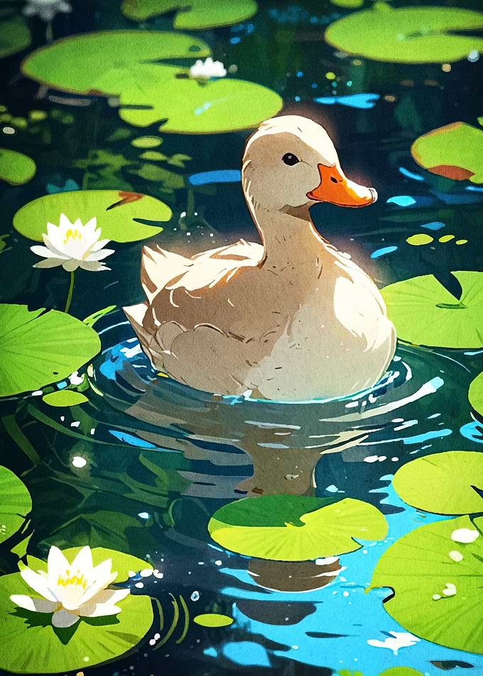 Duck pond waterlilies