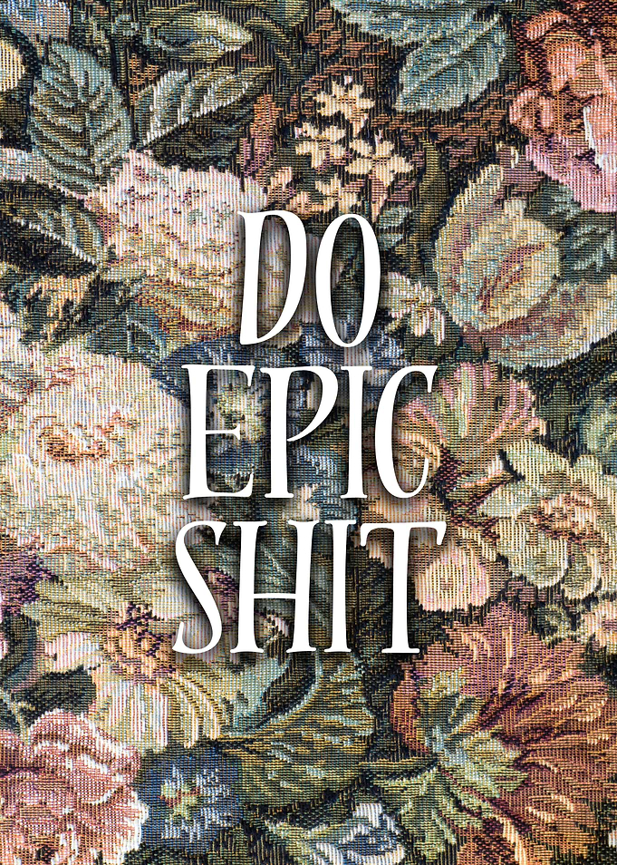 Do Epic Shit Floral Tapestry