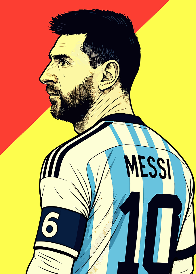 Lionel Messi Portrait Illustration