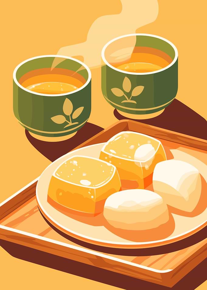 Tea and Sweets Still Life