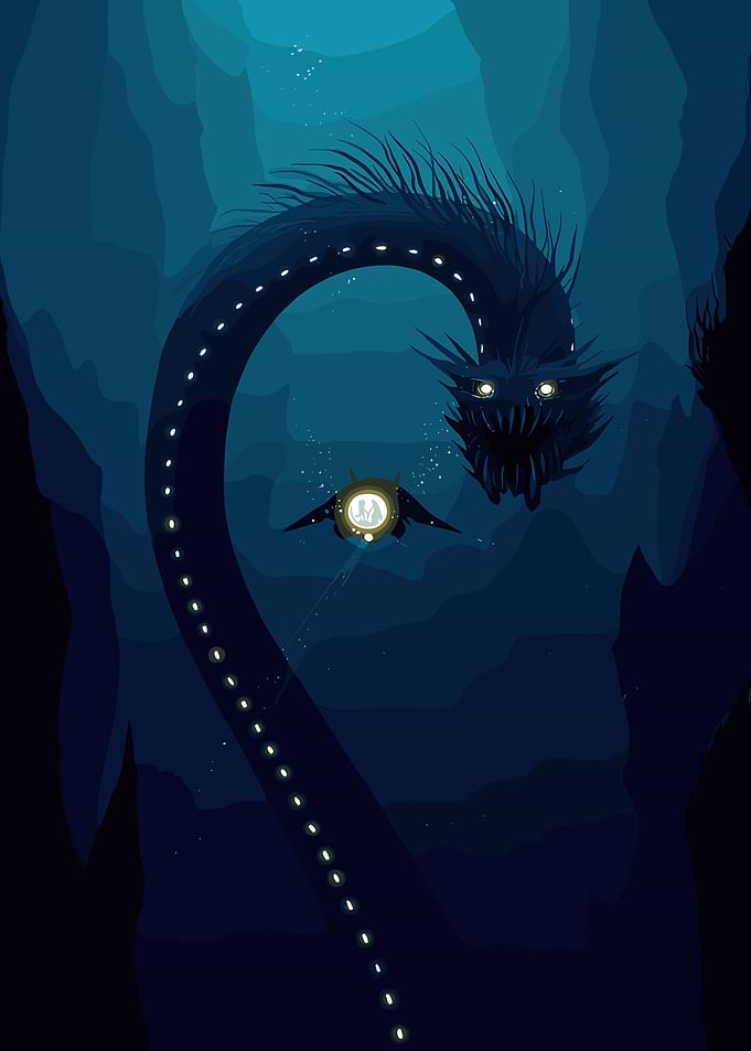 Deep Sea Encounter with a Sea Serpent