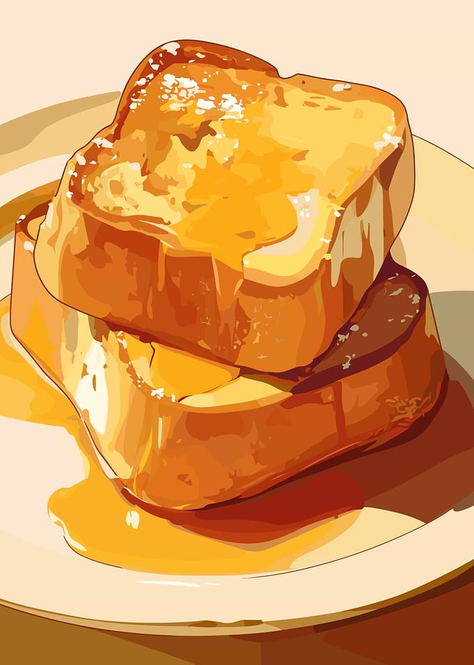 Stack of French Toast with Syrup