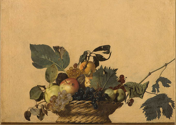 Still Life with Fruit Basket Painting