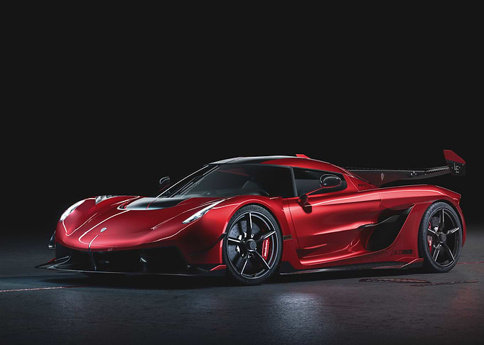 Red Koenigsegg Jesko Absolut Studio Shot