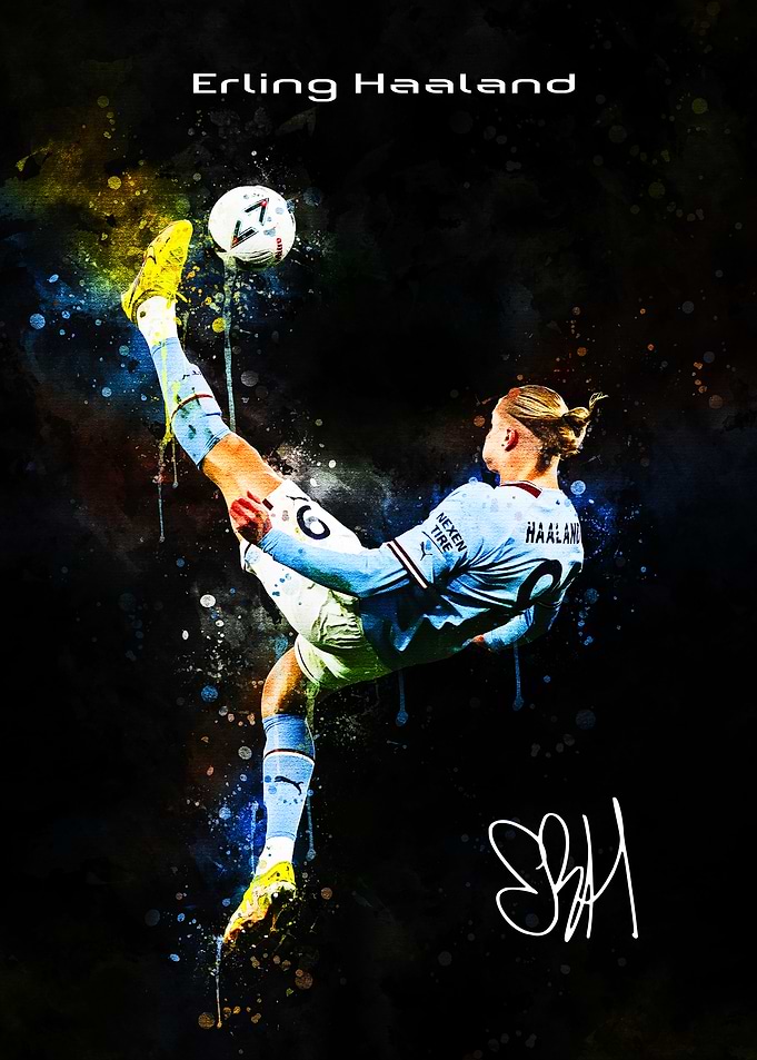 Erling Haaland Soccer Kick