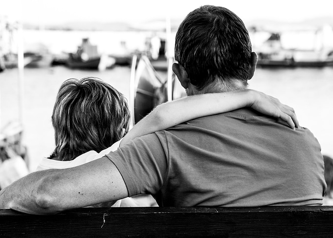 Father and Child by the Sea