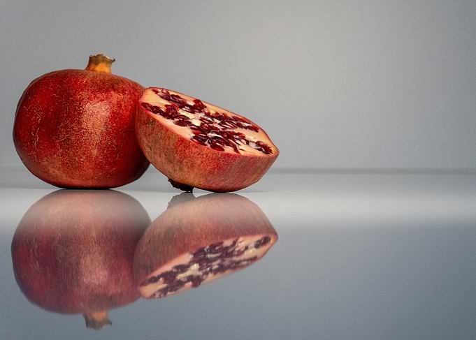 Pomegranate Still Life with Reflection