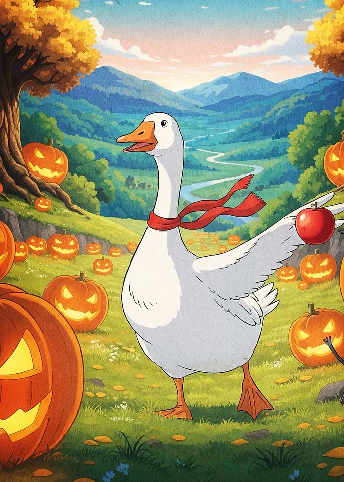 Goose Apple Halloween Pumpkins