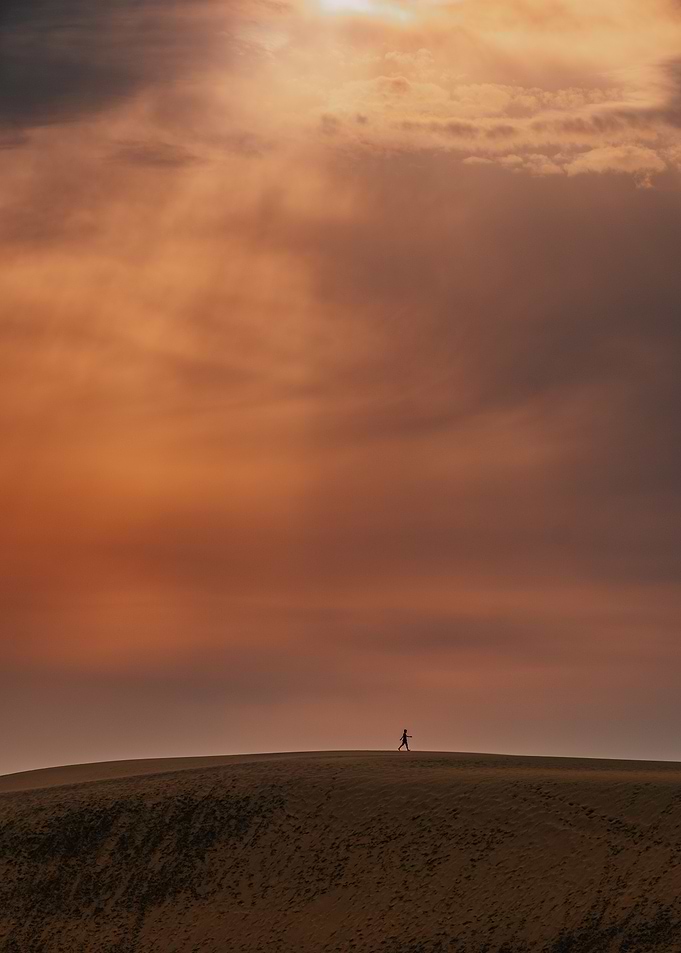 Desert Sunset in Tottori, Japan