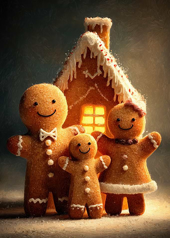 Gingerbread Family Portrait