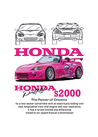 Honda S2000 Pink Car Poster