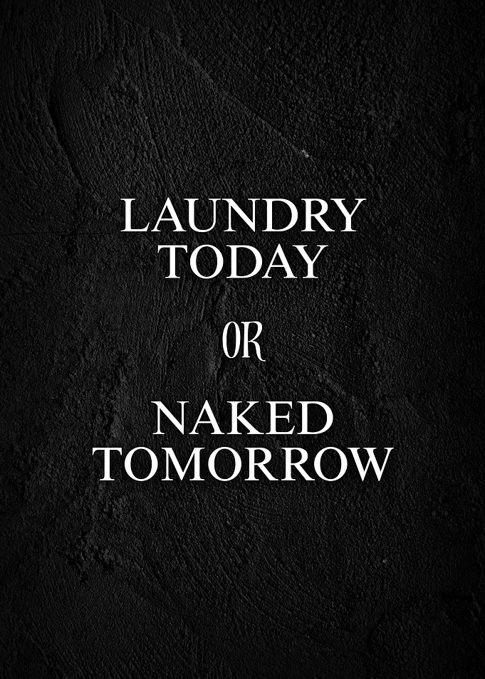 Laundry Today or Naked Tomorrow