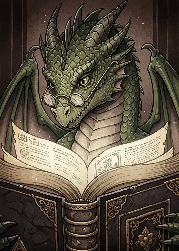 Dragon Reading Book Glasses