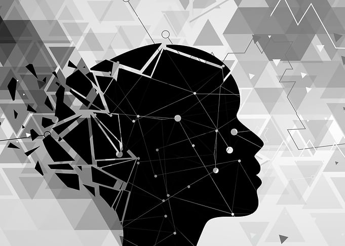 Abstract Head with Geometric Fragmentation