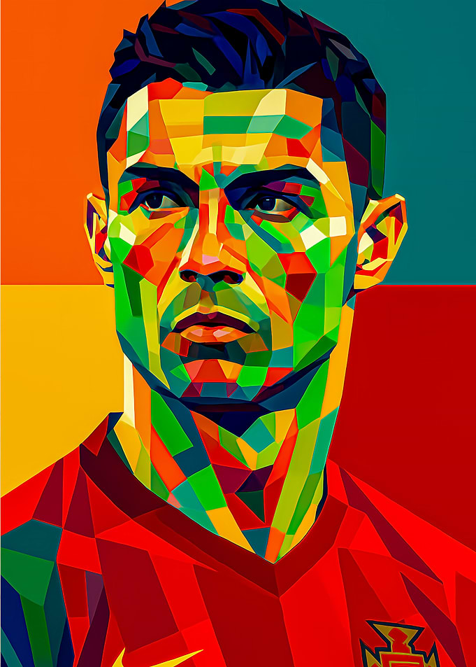 Cristiano Ronaldo Pop Art Portrait