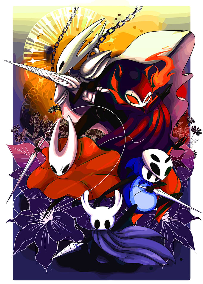 Hollow Knight characters fan art