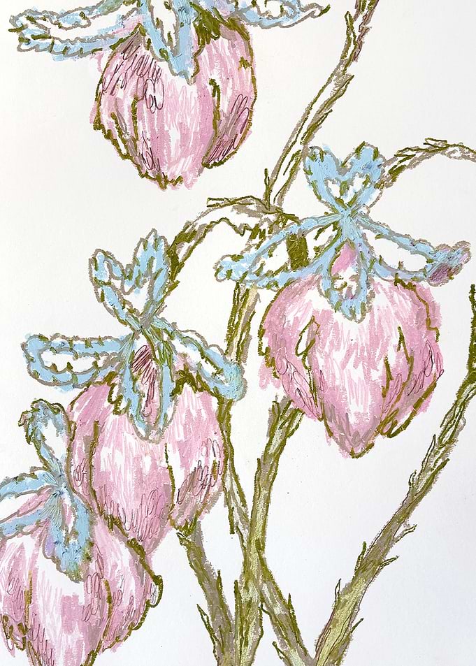 pastel ornamental flowers