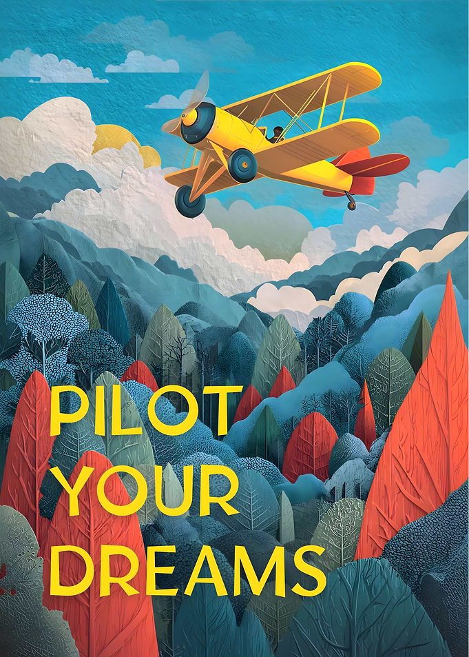 Pilot Your Dreams - Aviation Poster