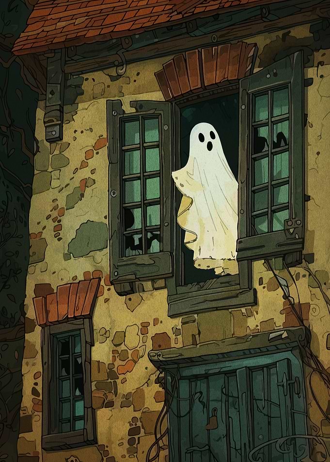 Ghost in the Window Illustration