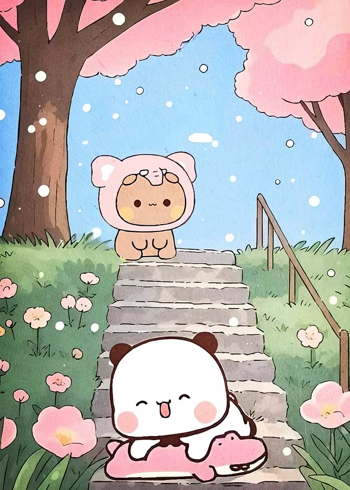 Characters Spring Landscape