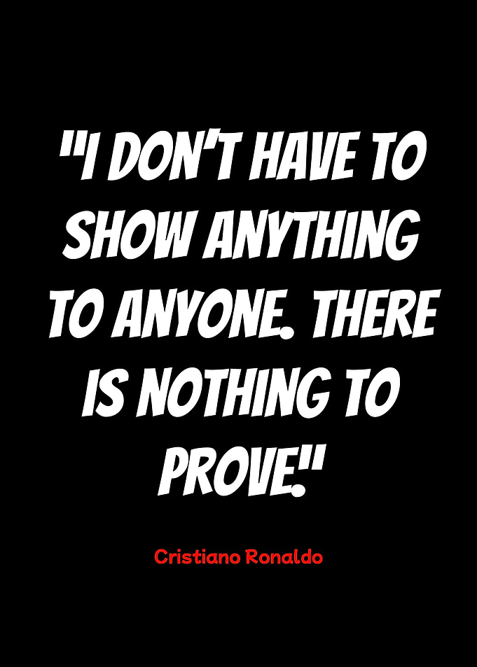 cristiano ronaldo quote on black background