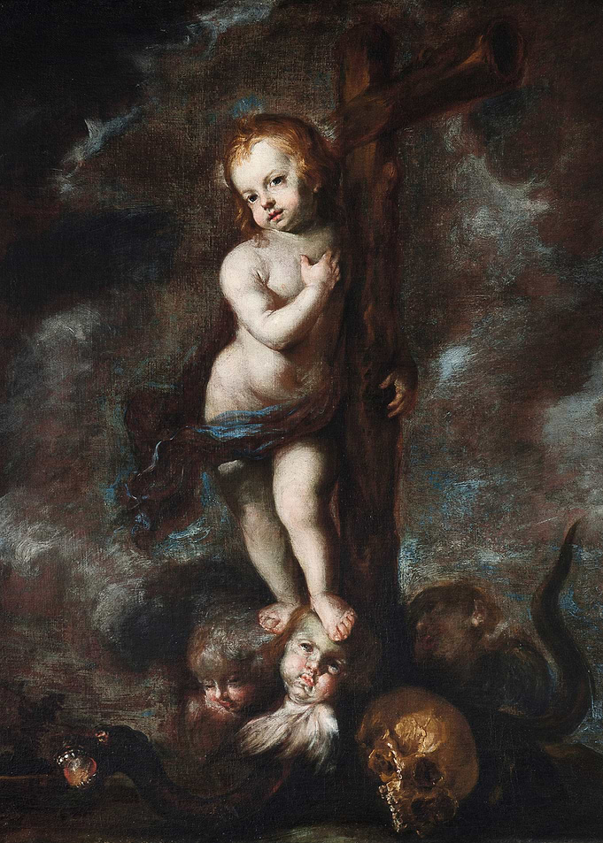 Child with Cross, Skulls, and Snake
