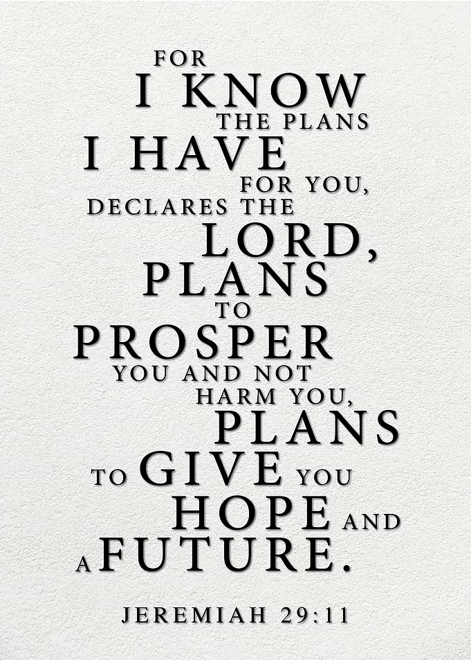 Jeremiah 29:11 Inspirational Bible Verse