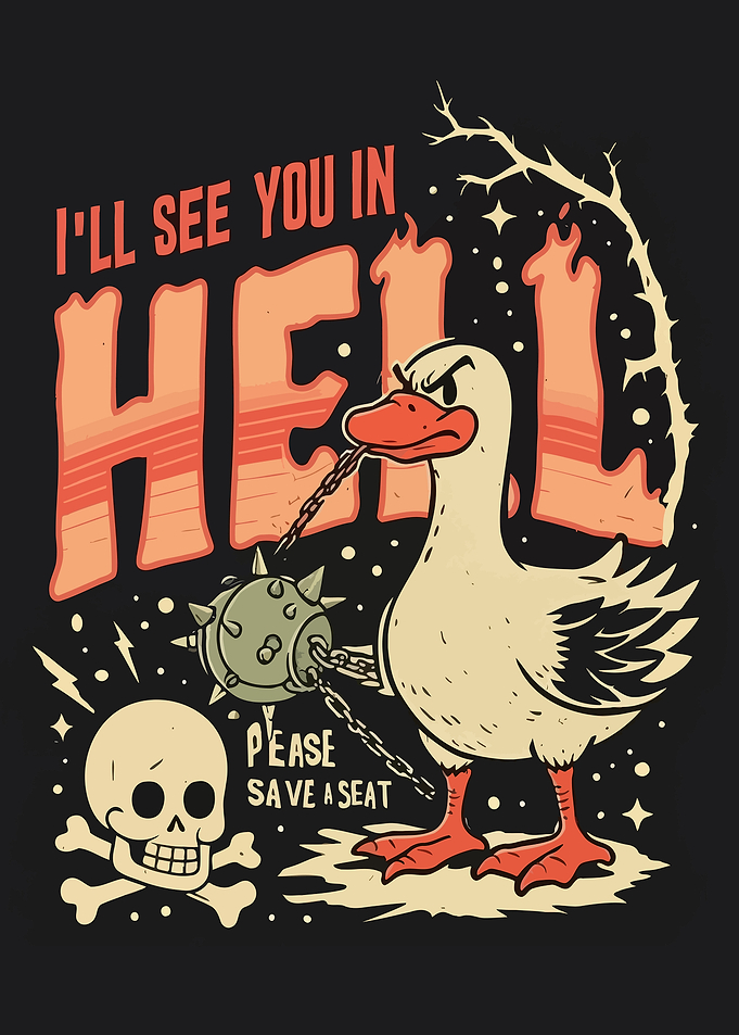 Angry Duck with Flail in Hell