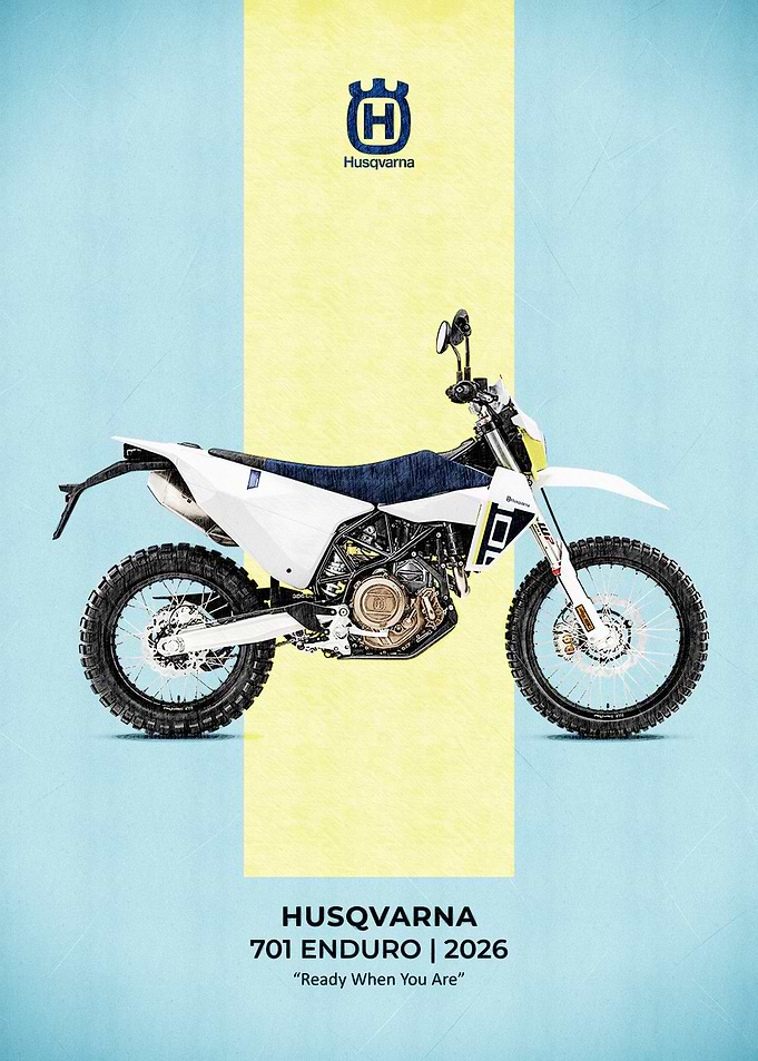 Husqvarna 701 Enduro 2026 Motorcycle Poster