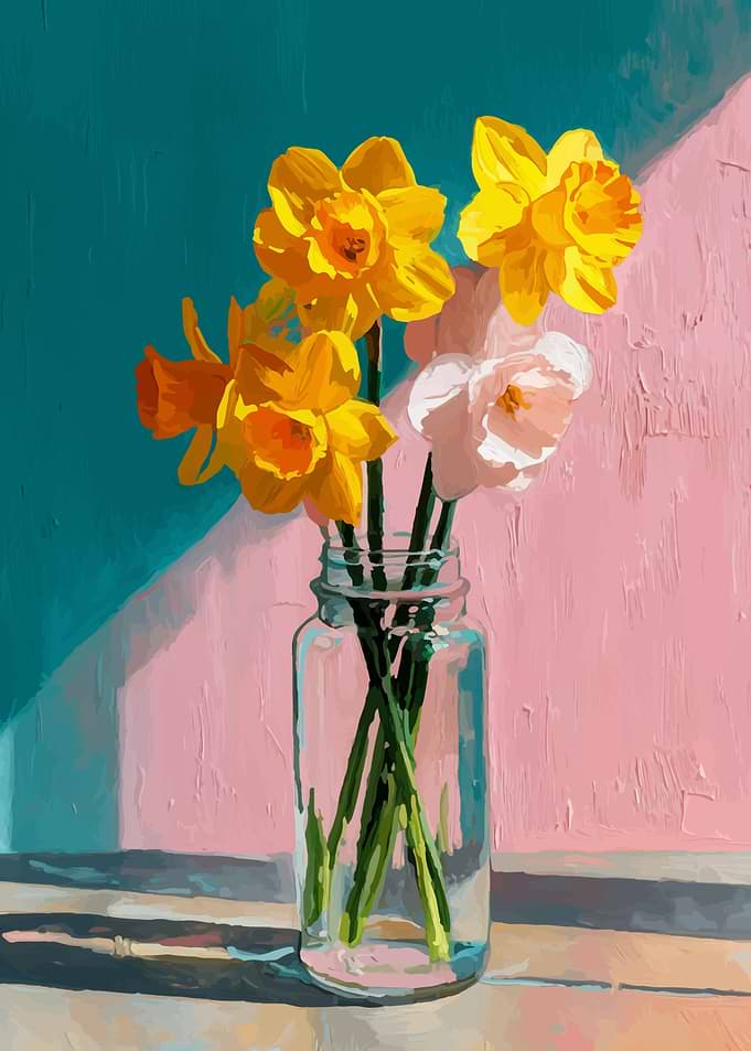 Daffodils in a Jar Painting