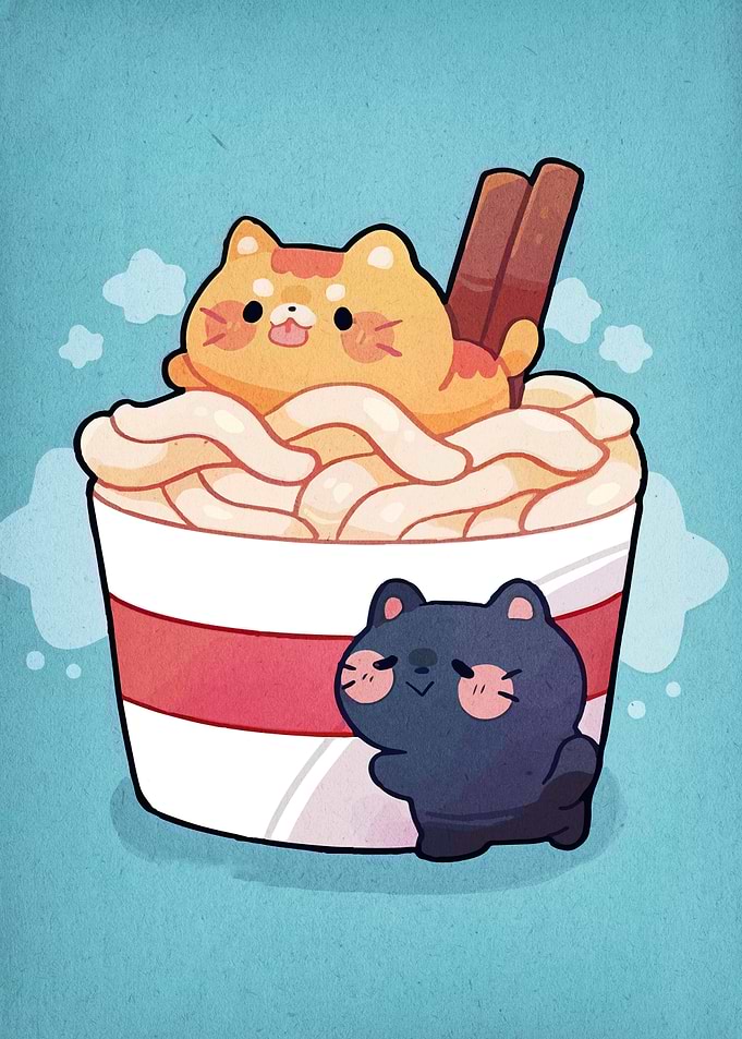 Cute Cats in a Cup Dessert