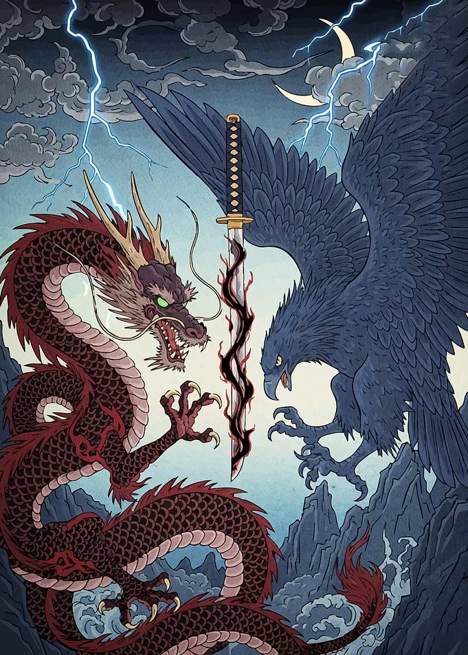 Dragon versus Eagle Sword