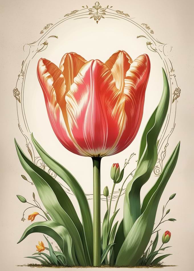 Elegant Tulip Flower Illustration