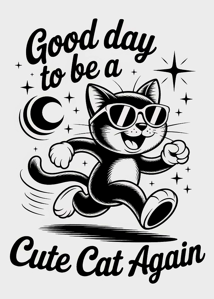 Good Day Cute Cat Cartoon