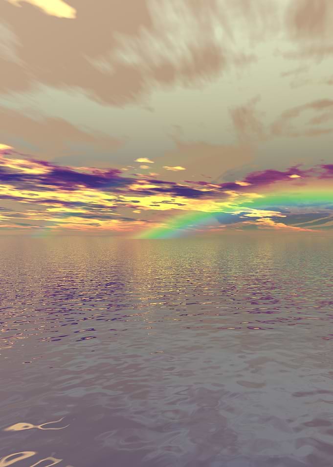 Ocean Rainbow Sunset