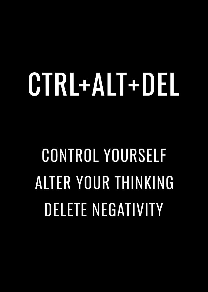 CTRL+ALT+DEL Inspirational Text Art