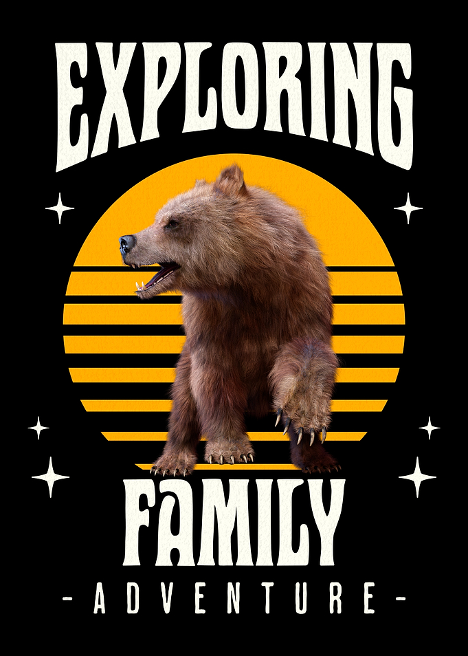 Exploring Family Adventure Bear Graphic
