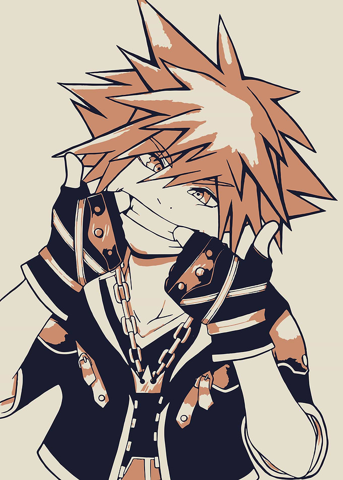 Kingdom Hearts Sora Illustration