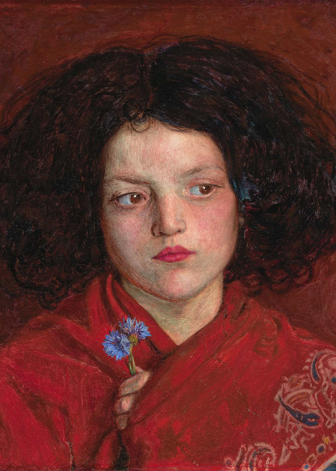 Girl with Cornflower Portrait Painting